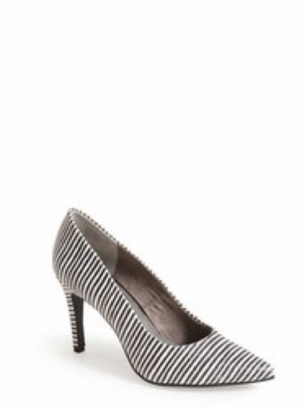 Seychelles Black and White Striped Pointed-Toe Pump Heels Sz 7